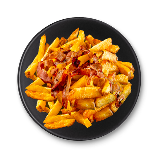 Bacon sur les frites